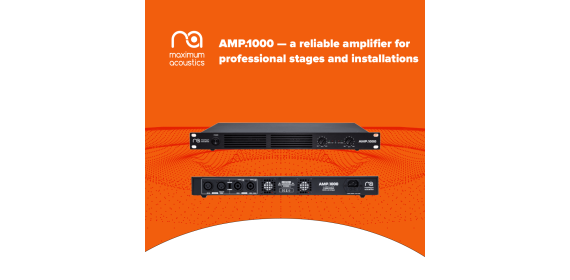 Maximum Acoustics AMP.1000: Надійний підсилювач для професійної сцени та інсталяцій