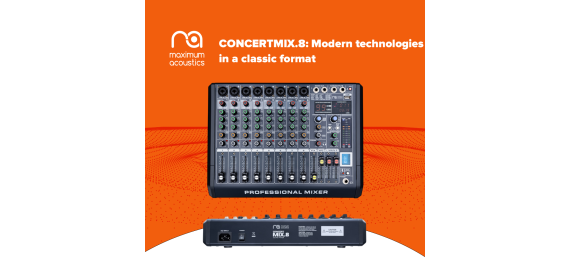 Full review of the CONCERTMIX.8 mixer: Modern technology in a classic format