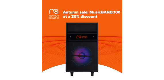 Autumn sale: Maximum Acoustics MusicBAND.100 portable speaker system at a 30% discount