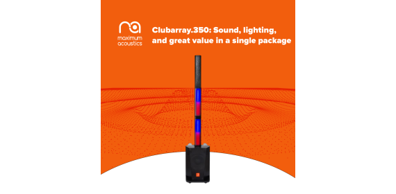 Promotional review of the Maximum Acoustics Clubarray.350 active speaker system, available at a 26% discount until October 31