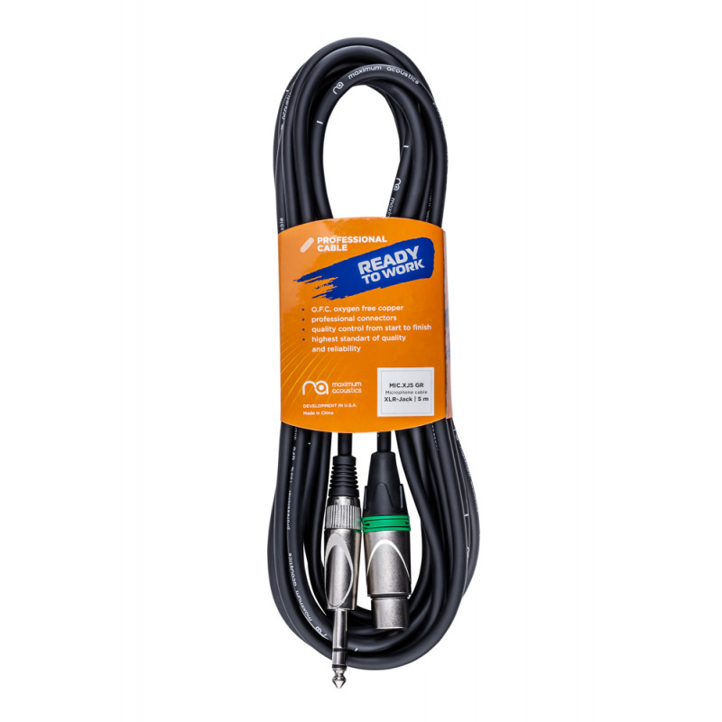Microphone cable Maximum Acoustics MIC.XJ5 (Green) (OFC)