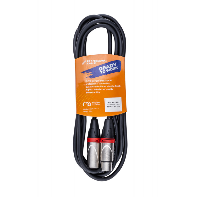 Microphone cable Maximum Acoustics MIC.XX3 (Red) (OFC)