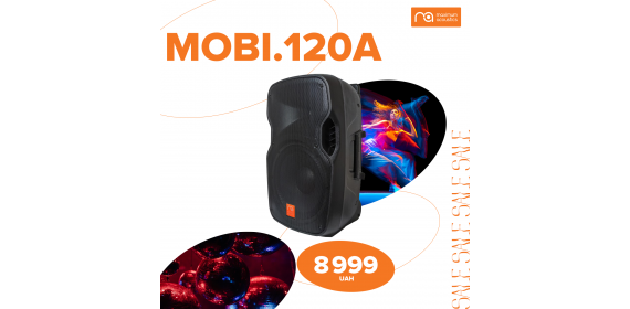 An active speaker system with a Mobi.120A battery is available for 8999 UAH