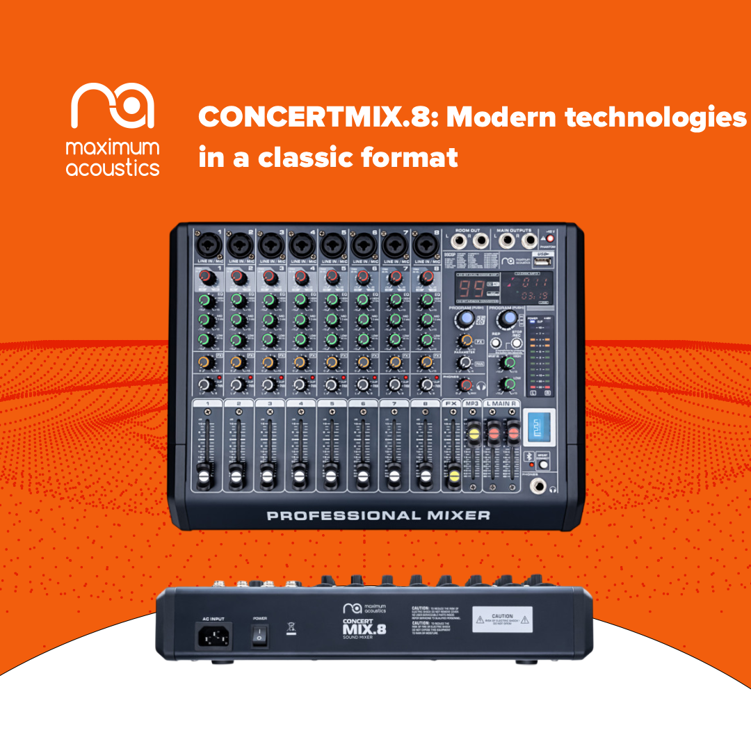 Full review of the CONCERTMIX.8 mixer: Modern technology in a classic format