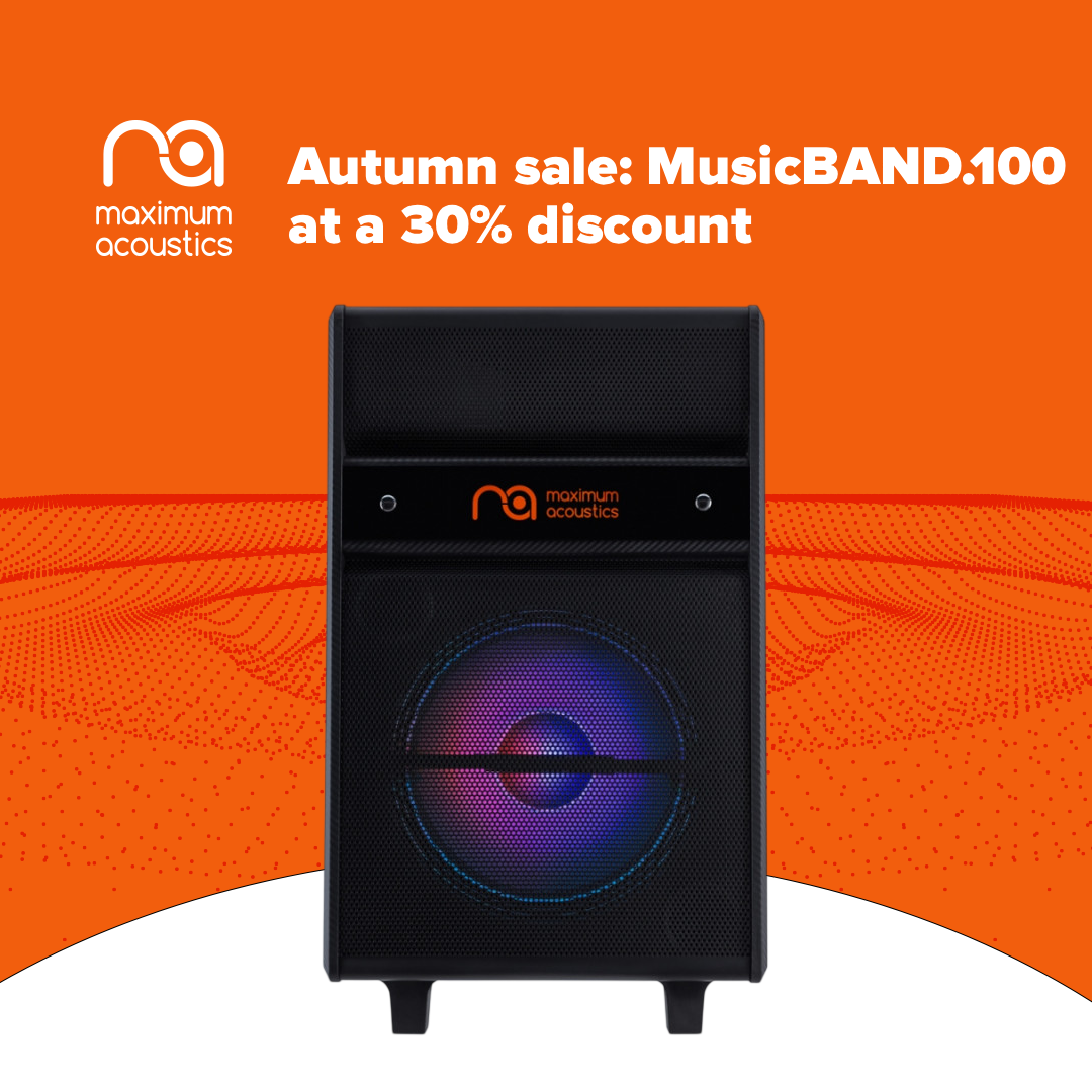 Autumn sale: Maximum Acoustics MusicBAND.100 portable speaker system at a 30% discount