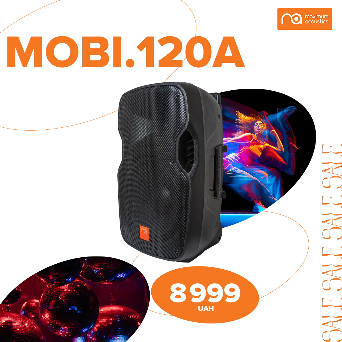 An active speaker system with a Mobi.120A battery is available for 8999 UAH
